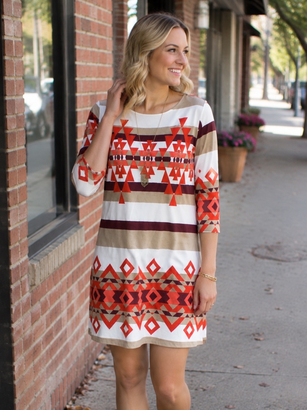 Southwestern Print Dress
